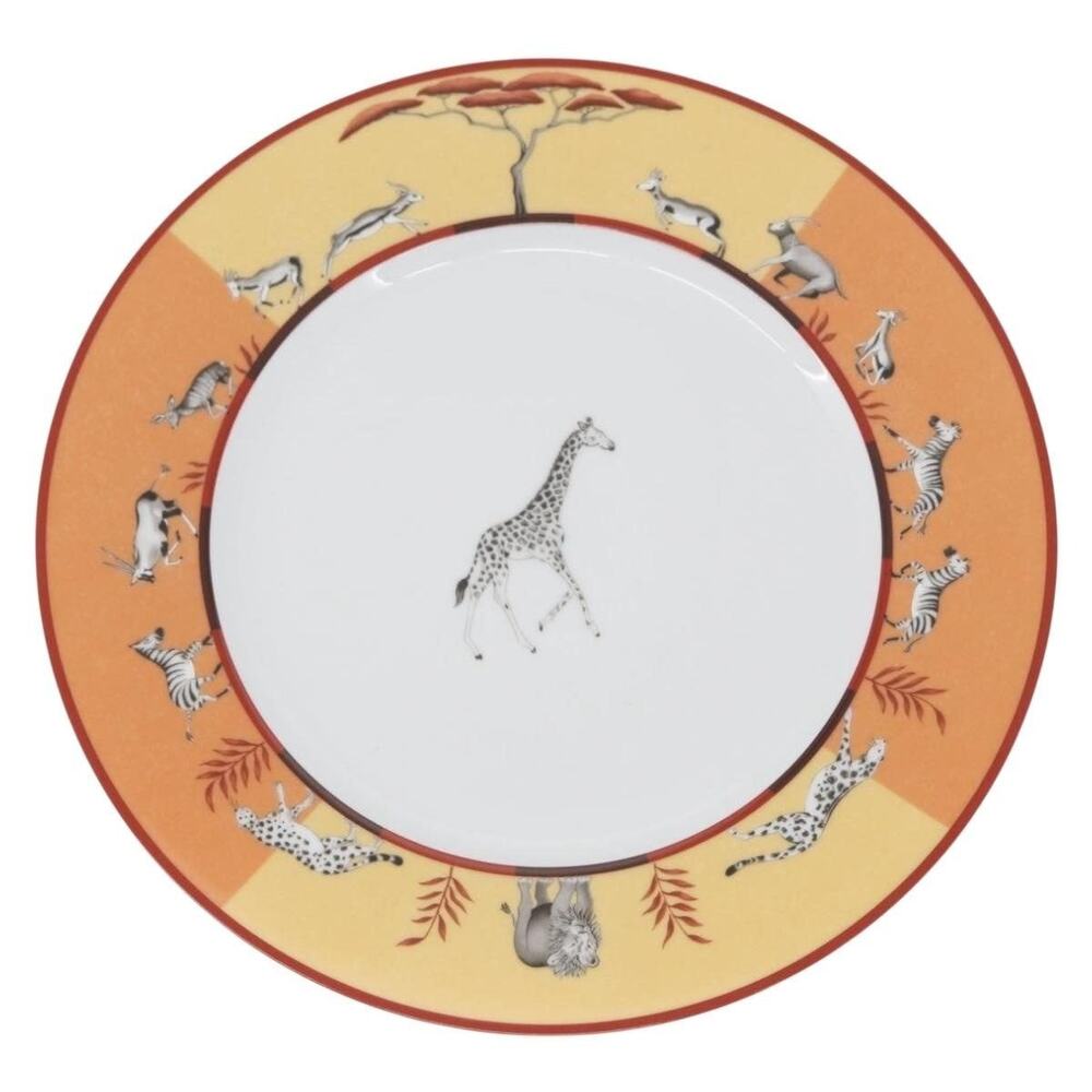 Hermes Africa Plate Pottery White Other